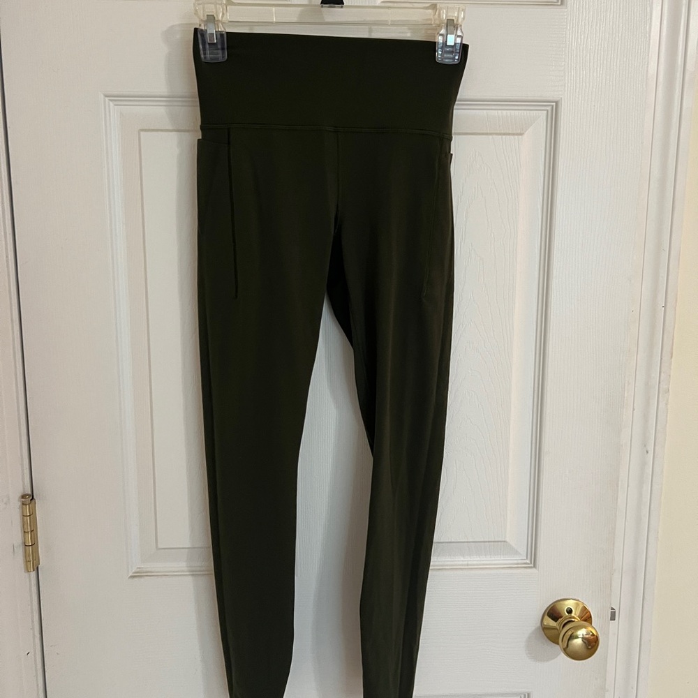 Athleta Dark Green Transcend Stash tight